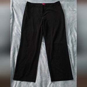212 Collection Wide Leg Black Pants, High Rise, Size 14 (1105)